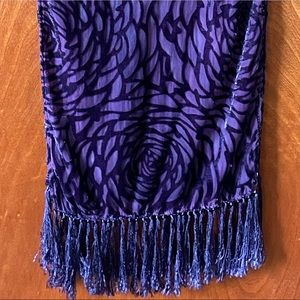 Hand dyed silk blend scarf